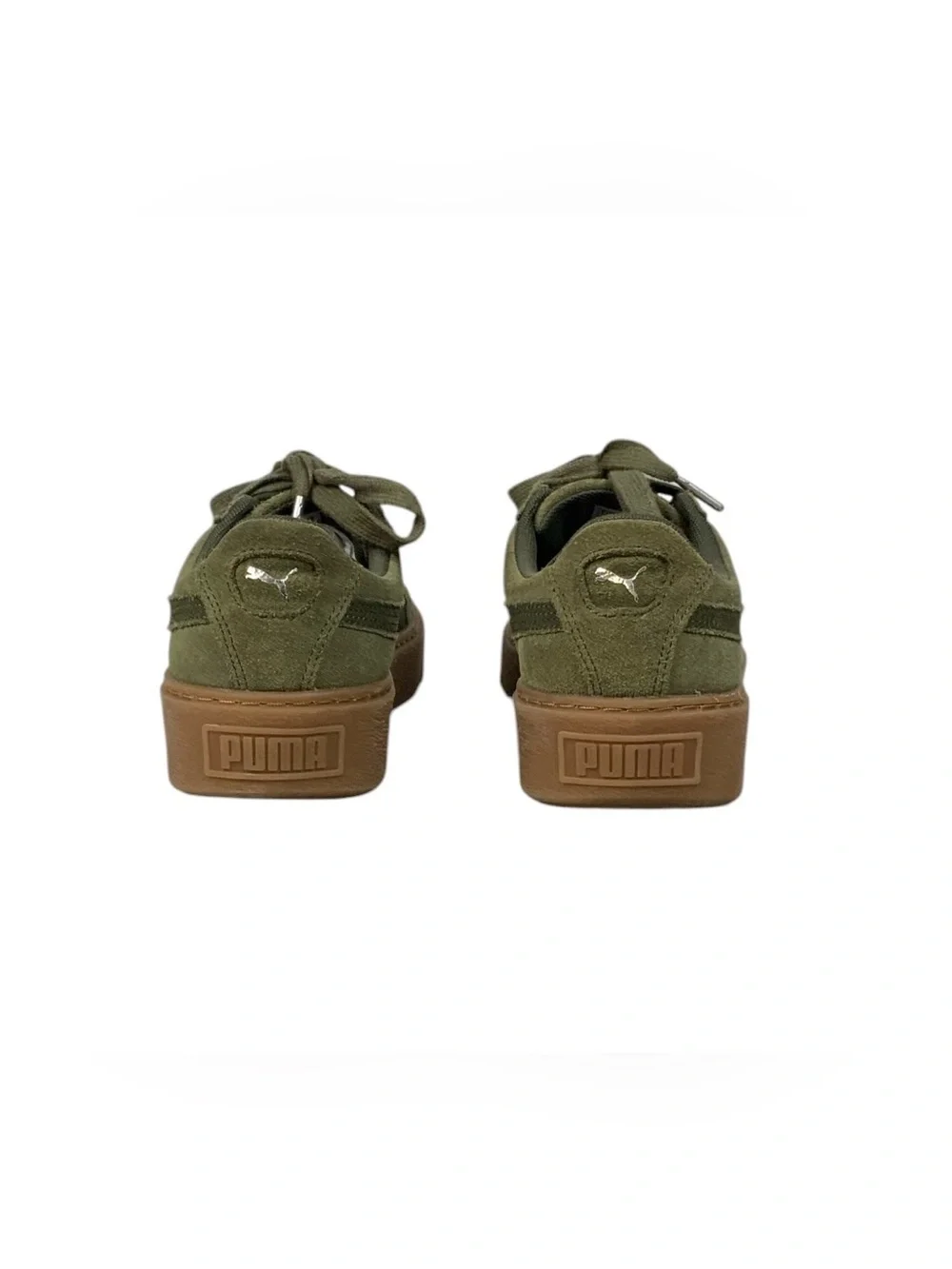 PUMA Burnt Olive Gum Suede Sneakers